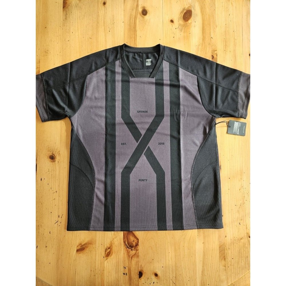 NEW SAVAGE x FENTY Mens LEAGUE JERSEY Black Size Large SOLD OUT Rihanna Ltd. Ed.